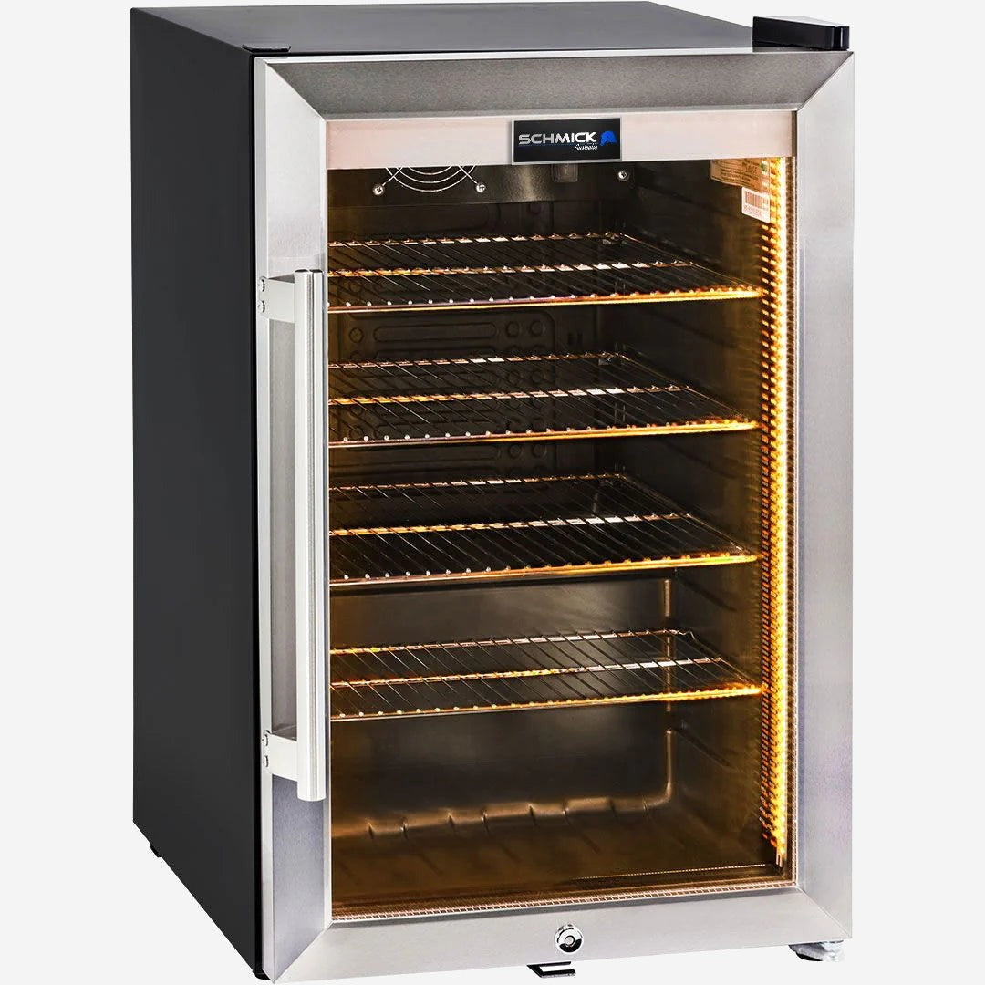Ned Kelly Designed Glass Door Bar Fridge 70 Litre White HUS-SC70-SS-NED