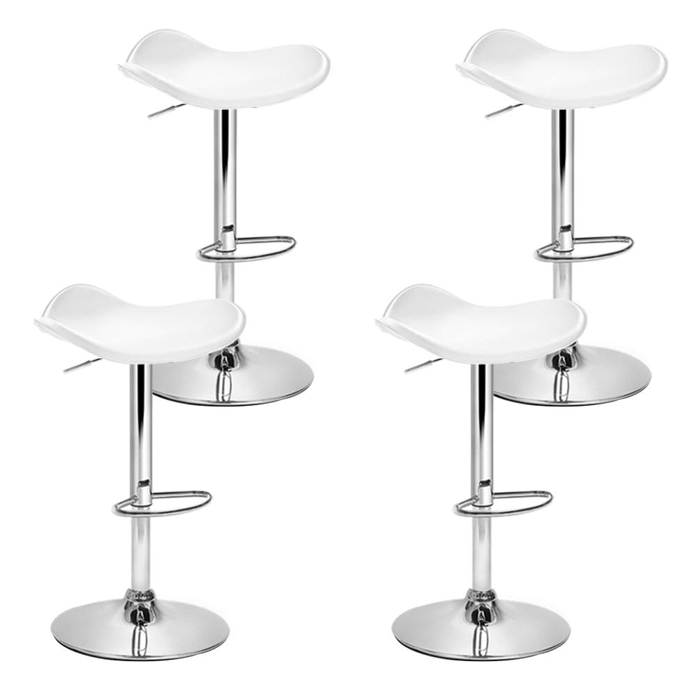Artiss Set of 4 Swivel Bar Stools White A Man His Cave