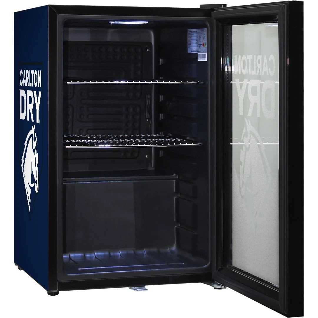 Carlton Dry Branded Glass Door Bar Fridge With Cool Frosted Door Logo
