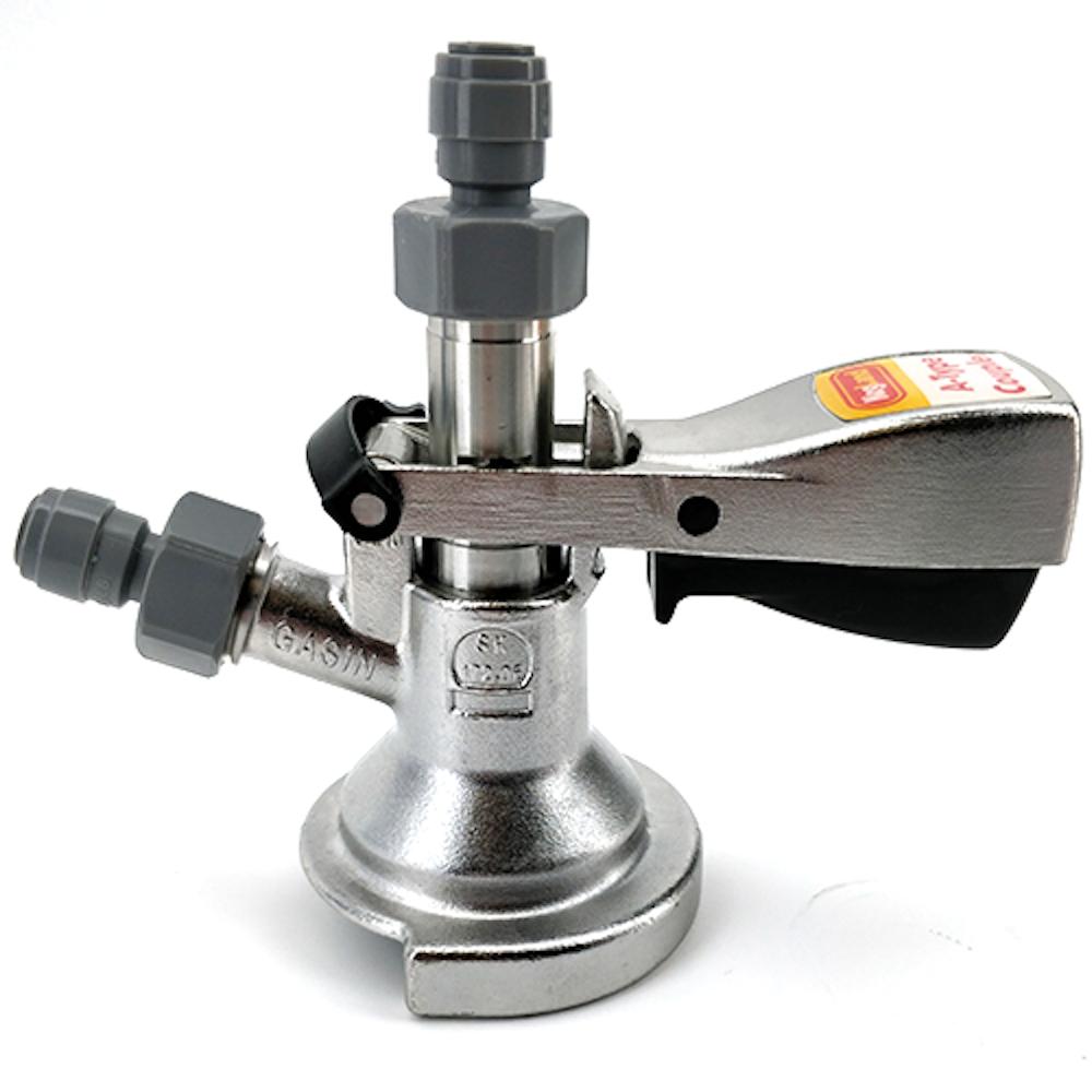 Kegerator Extra - A-Type Coupler - Full Stainless Steel - Duotight 5/8" To 8mm Push In
