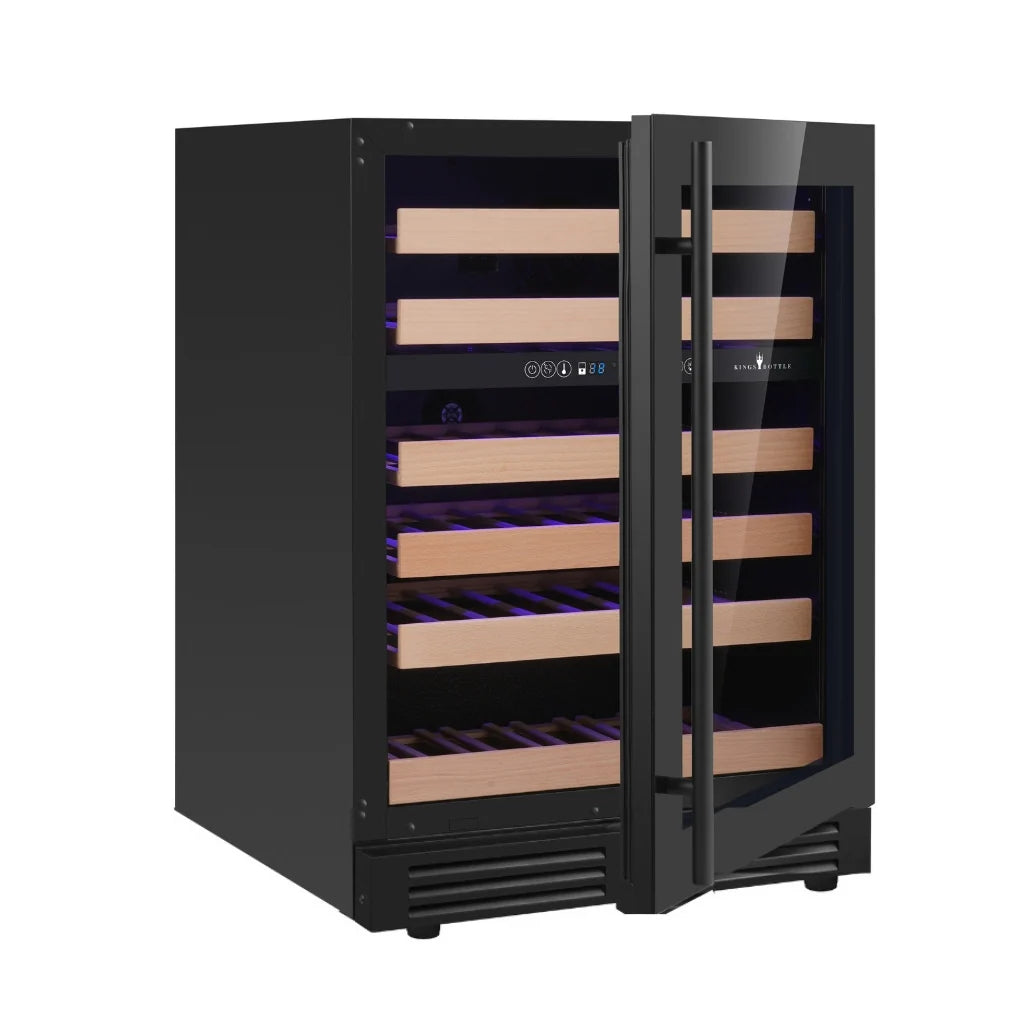 820mm Height Under Counter Glass Door Dual Zone Wine Fridge
