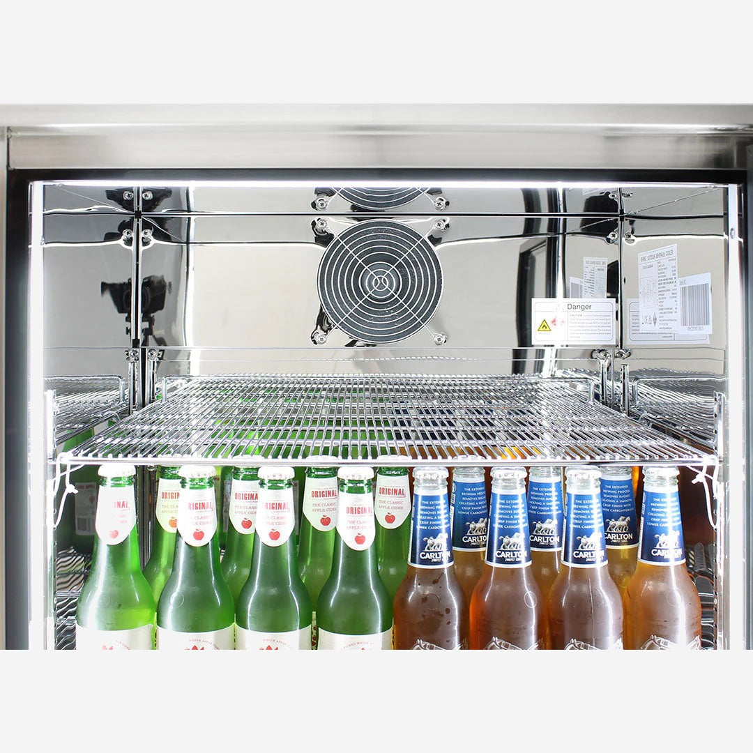 Outdoor Rhino ENVY 1 Door Bar Fridge Coldest Beer 43ºC+ Best Alfresco 316 Stainless Quiet With No Condensation