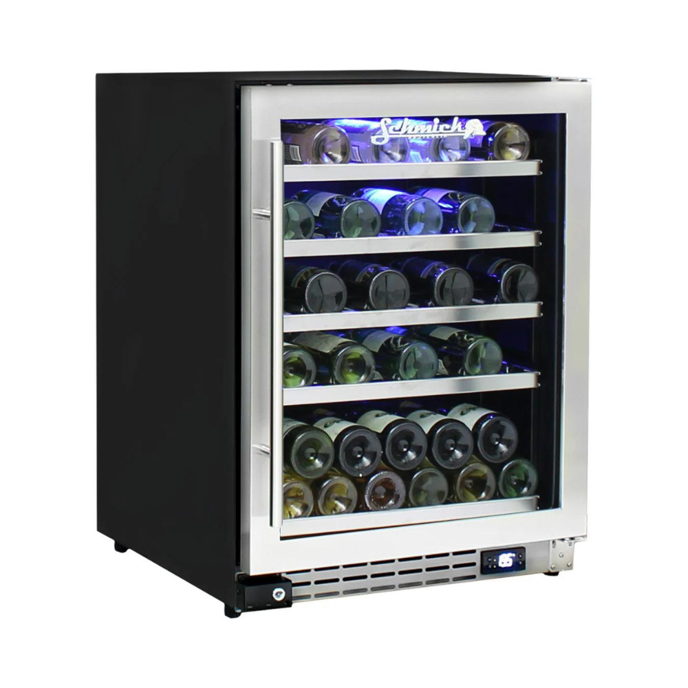 Schmick Under Bench Glass Door Wine Fridge Triple Glazed - Model JC132W