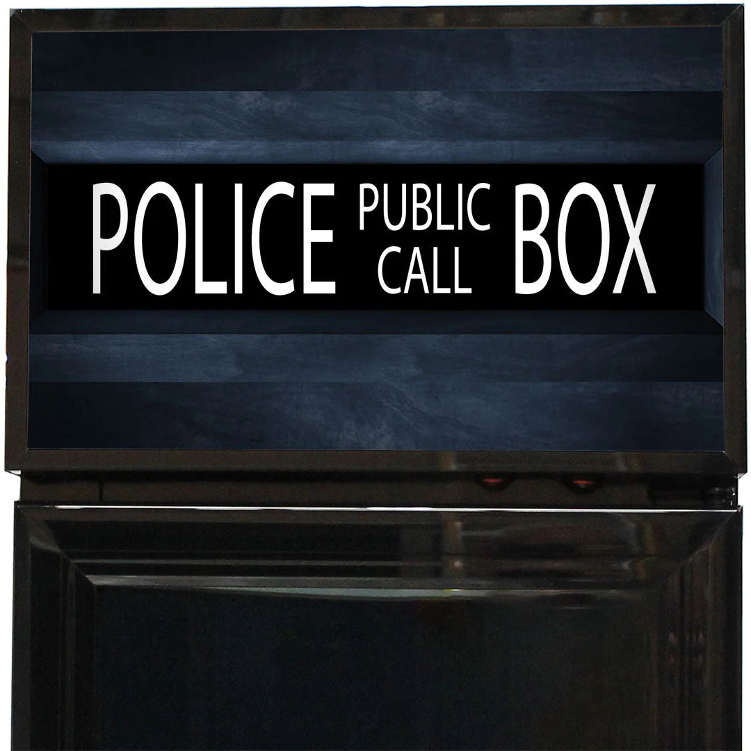 Branded Skinny Upright Bar Fridge With Police Box Design