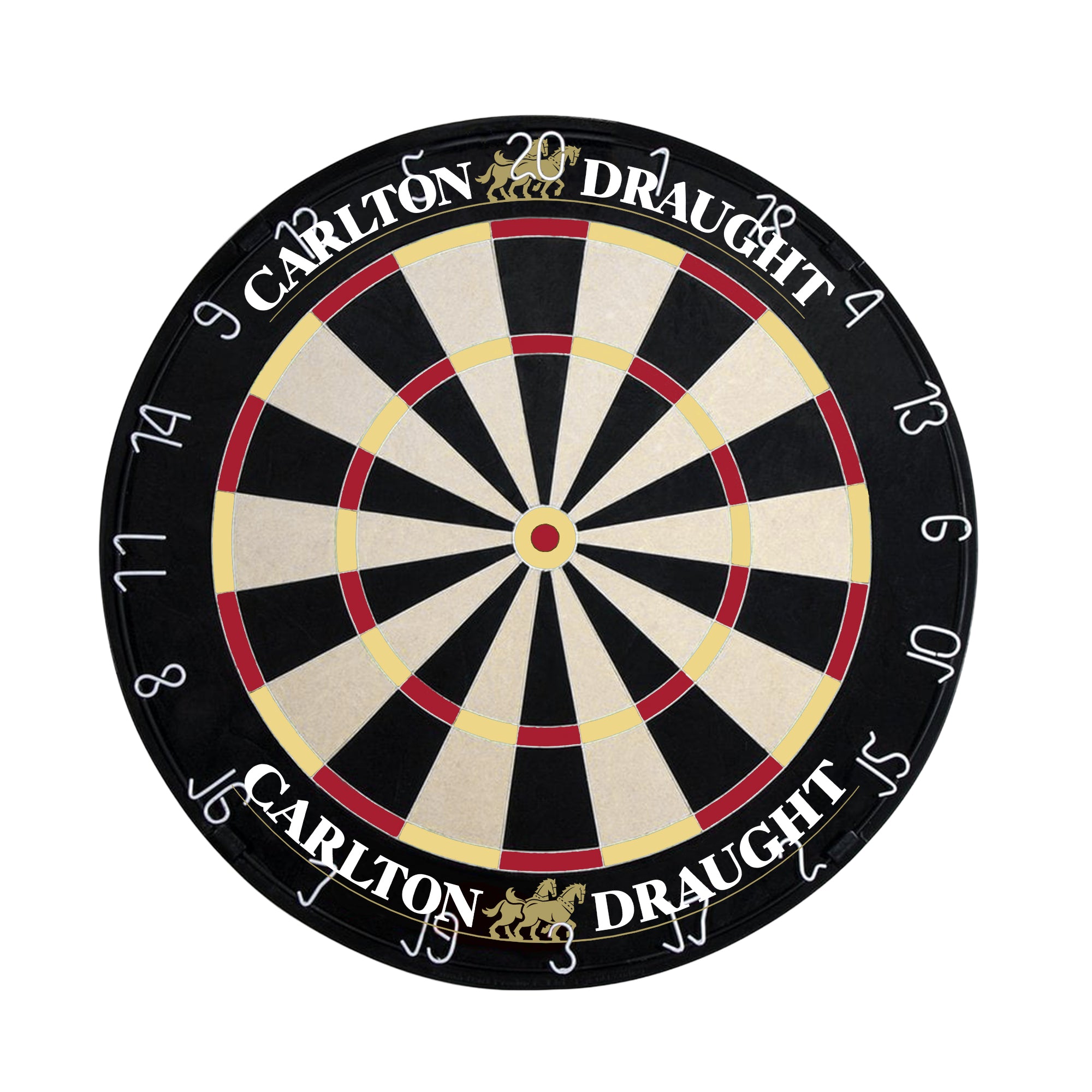 Carlton Draught Branded Dartboard with Cabinet (SHIPS IN 8 WEEKS)