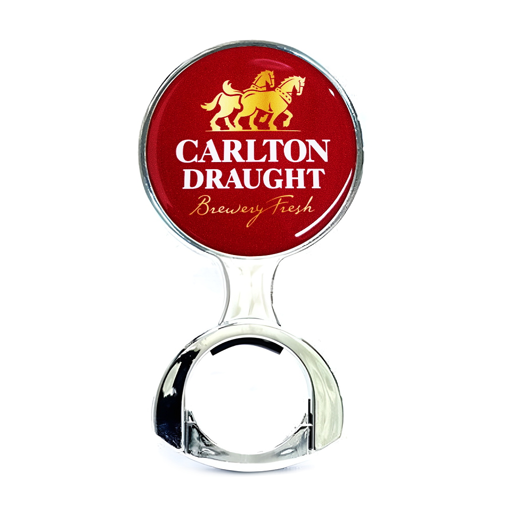 Carlton Draught - 73 mm Chrome Decal Holder