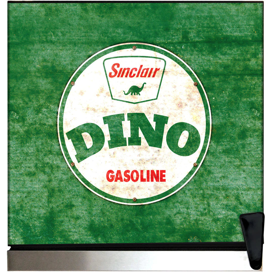 Dino Schmick Vintage Fuel Pump Triple Glazed Alfresco Bar Fridge With LED Strip Lights - Model HUS-SC88-FP-DINO