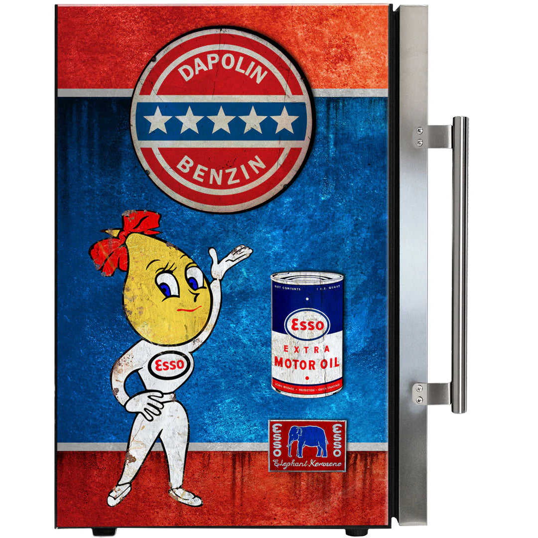 Esso Fuel Pump Branded 70lt Bar Fridge
