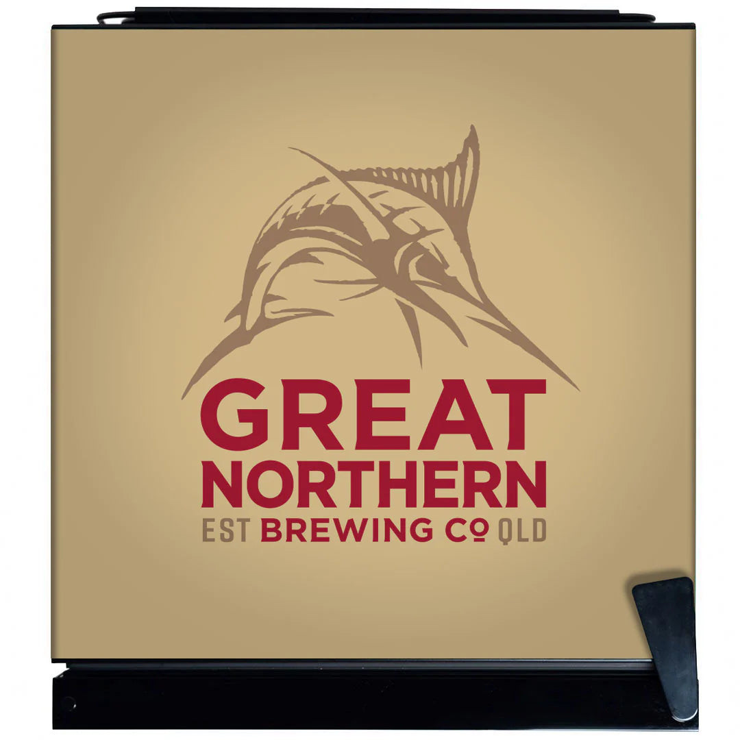 Great Northern Branded Glass Door Bar Fridge With Cool Frosted Door Logo