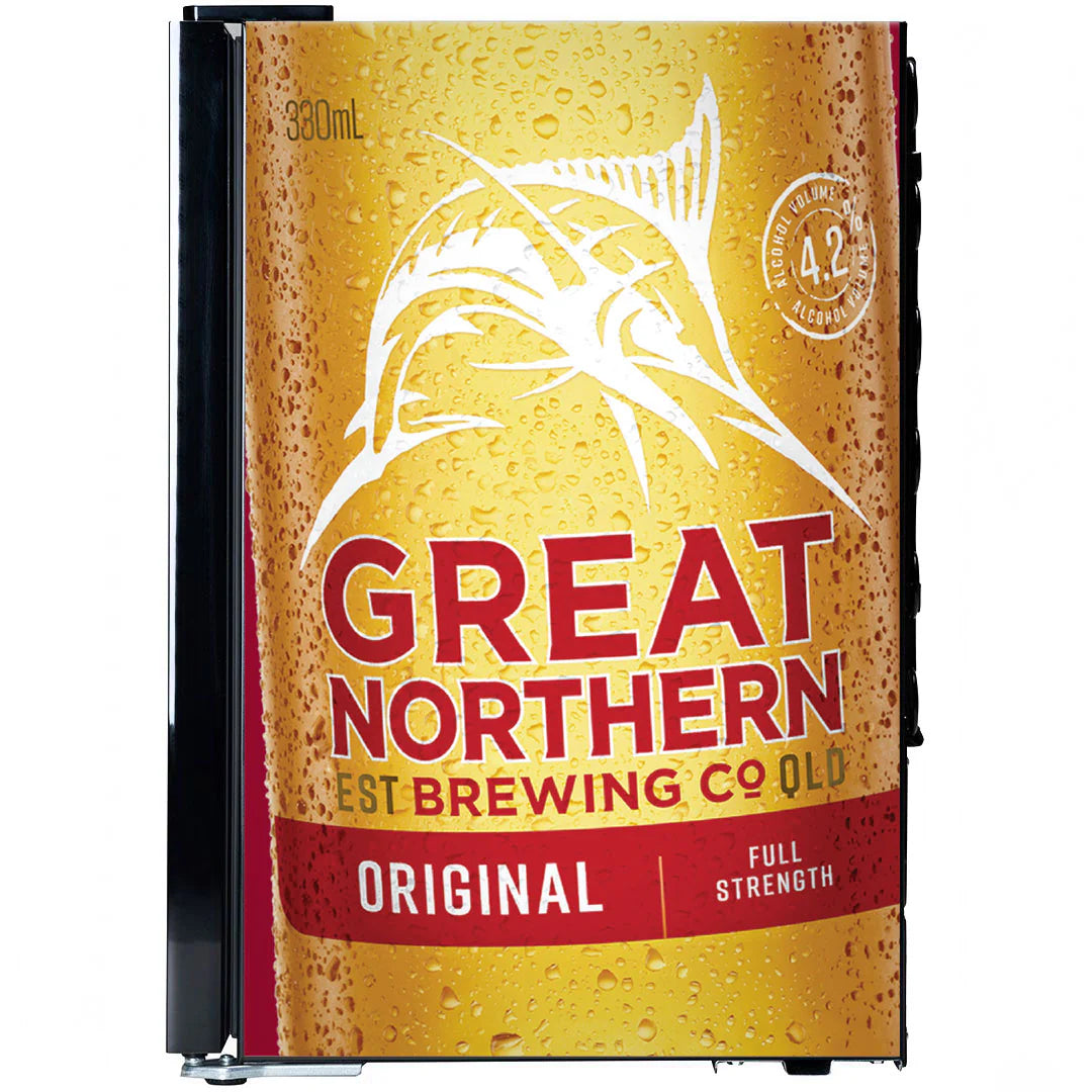 Great Northern Original Branded Glass Door Bar Fridge With Cool Frosted Door Logo
