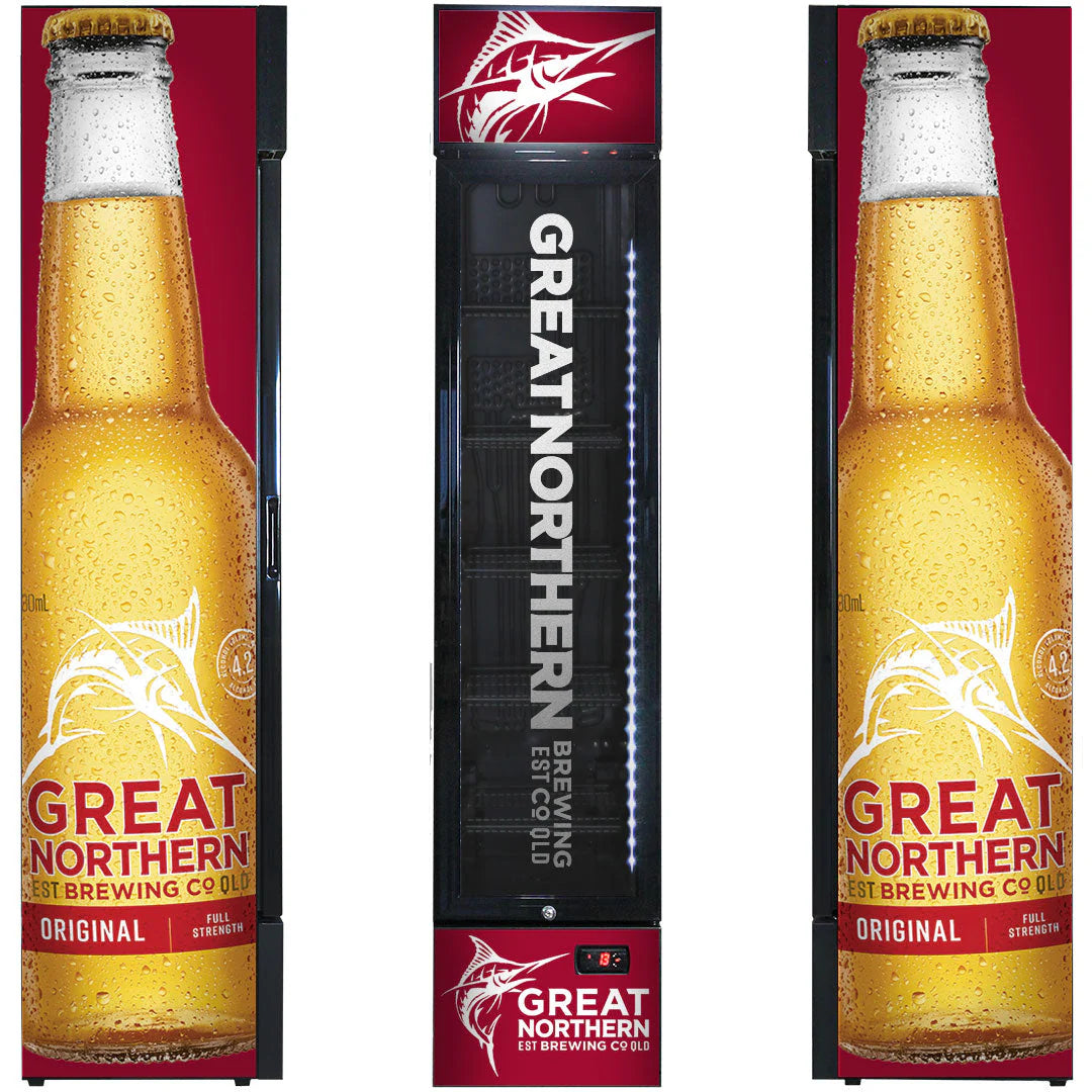 Great Northern Original Branded Skinny Upright Bar Fridge