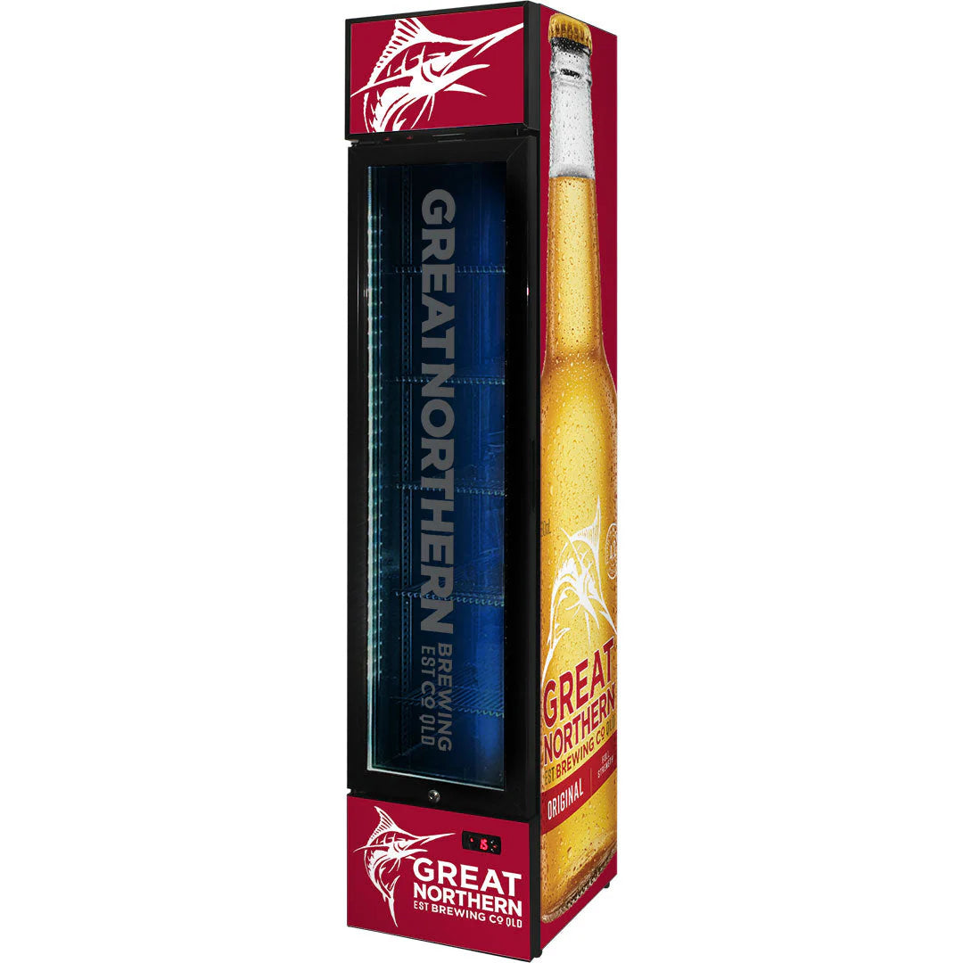 Great Northern Original Branded Skinny Upright Bar Fridge