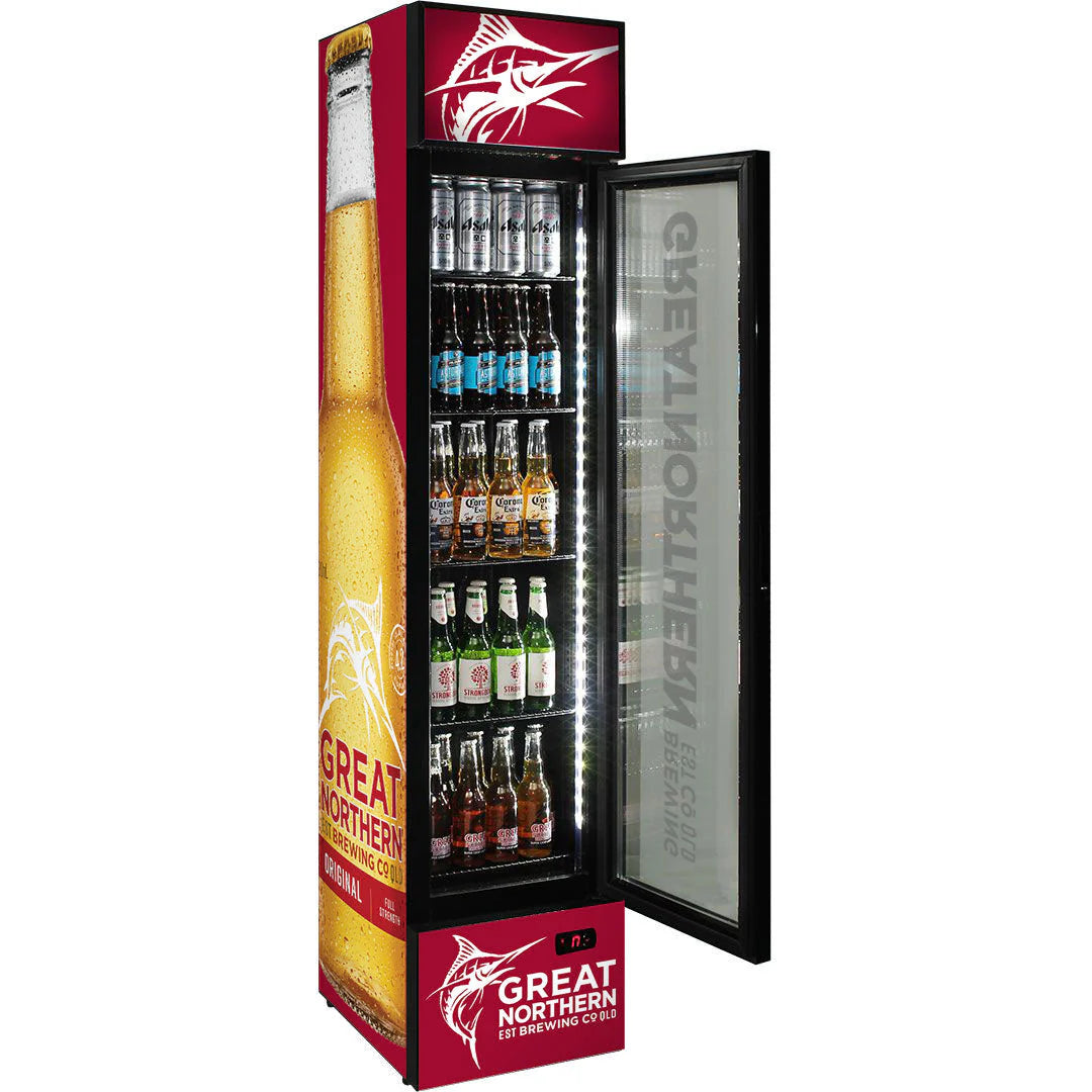 Great Northern Original Branded Skinny Upright Bar Fridge
