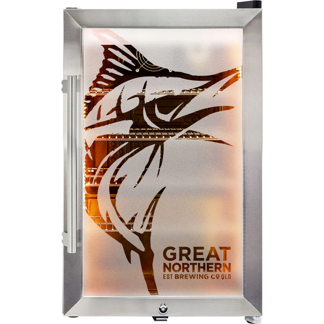 Great Northern branded bar fridge. Great gift idea! Great Entertaining Room Or Man Cave Item
