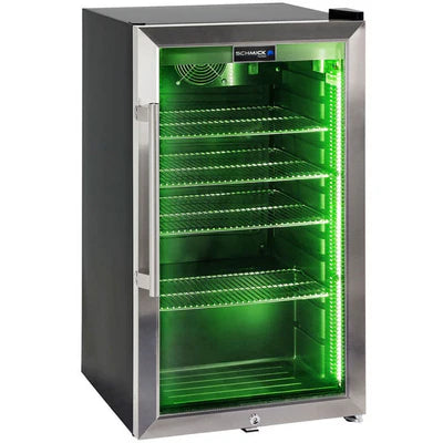 Schmick Outdoor Triple Glazed Alfresco Bar Fridge With Led Strip Lights. Lock and LOW E Glass. Indoor use also perfect! - Model HUS-SC88-SS