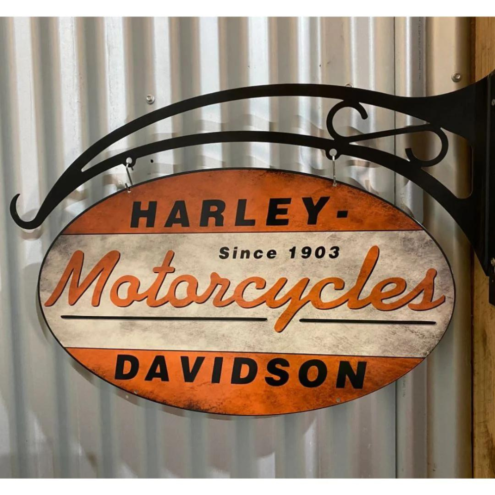 Harley Davidson Oval Design Hanging Sign