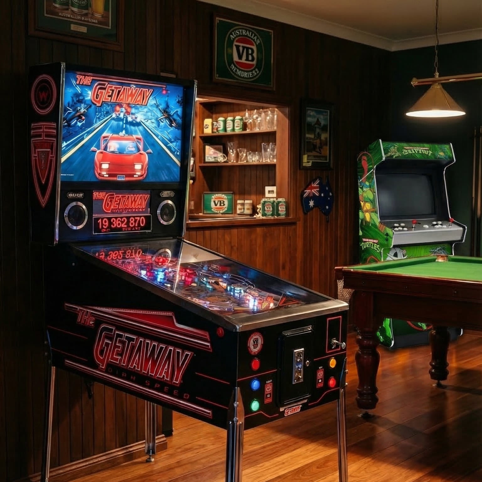 PREMIUM 'The Getaway High Speed II' Virtual Pinball Machine 1300 Games