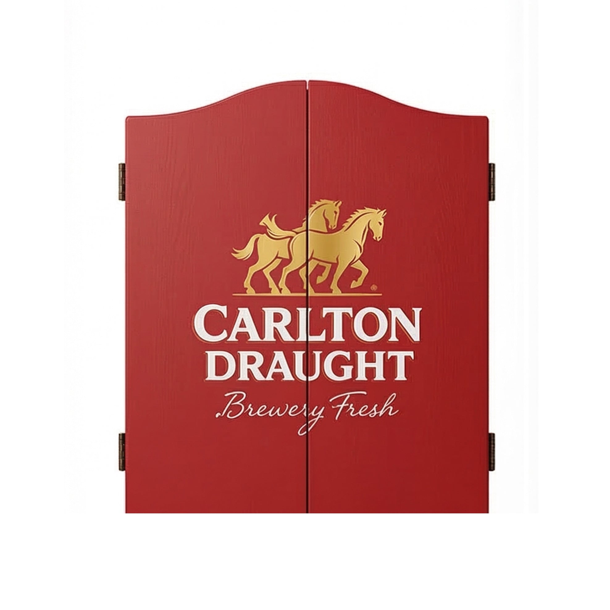 Carlton Draught Branded Dartboard with Cabinet (SHIPS IN 8 WEEKS)