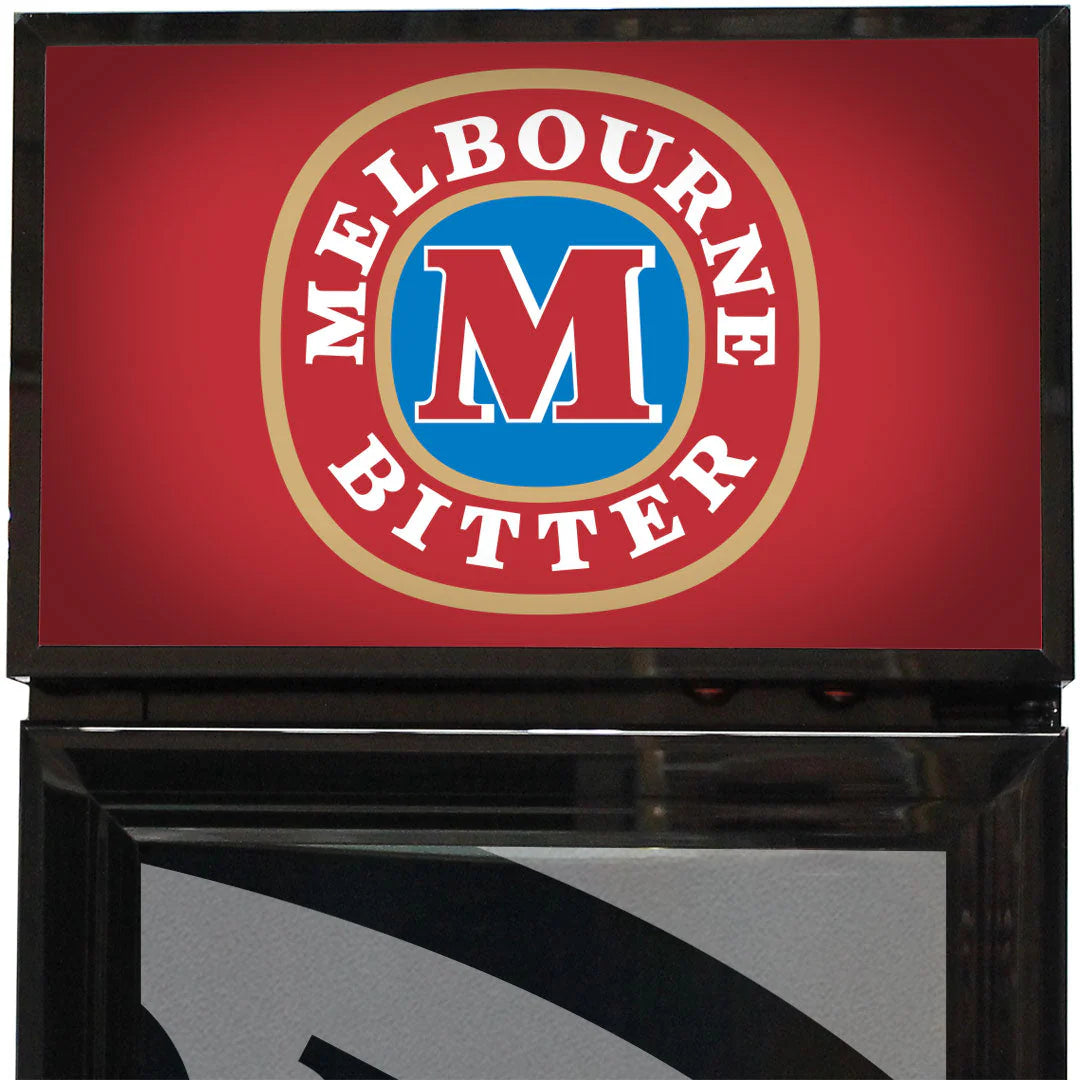 Melbourne Bitter Branded Skinny Upright Bar Fridge