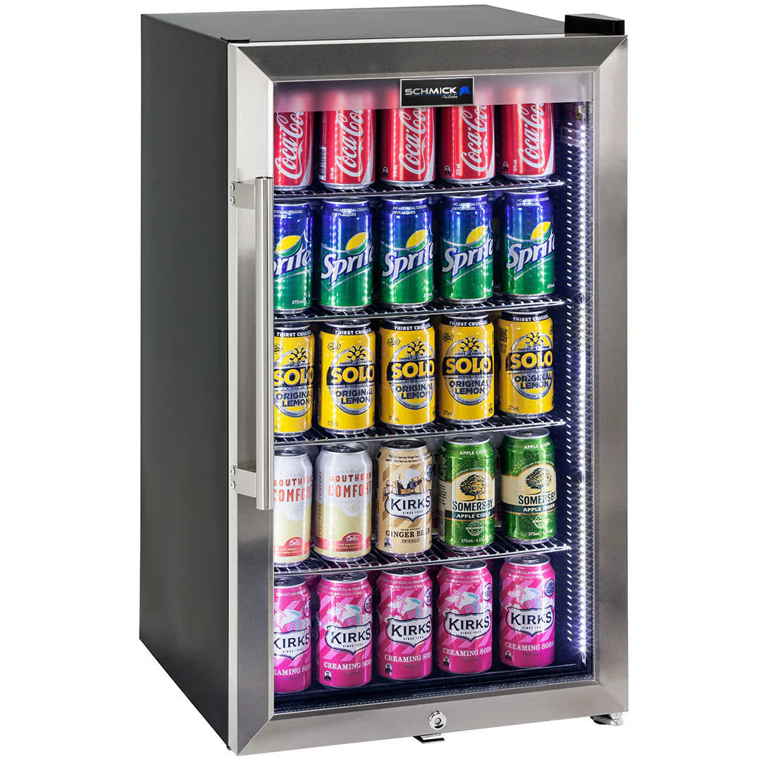 Ned Kelly Themed Alfresco Bar Fridge With Led Strip Lights. Lock and LOW E Glass