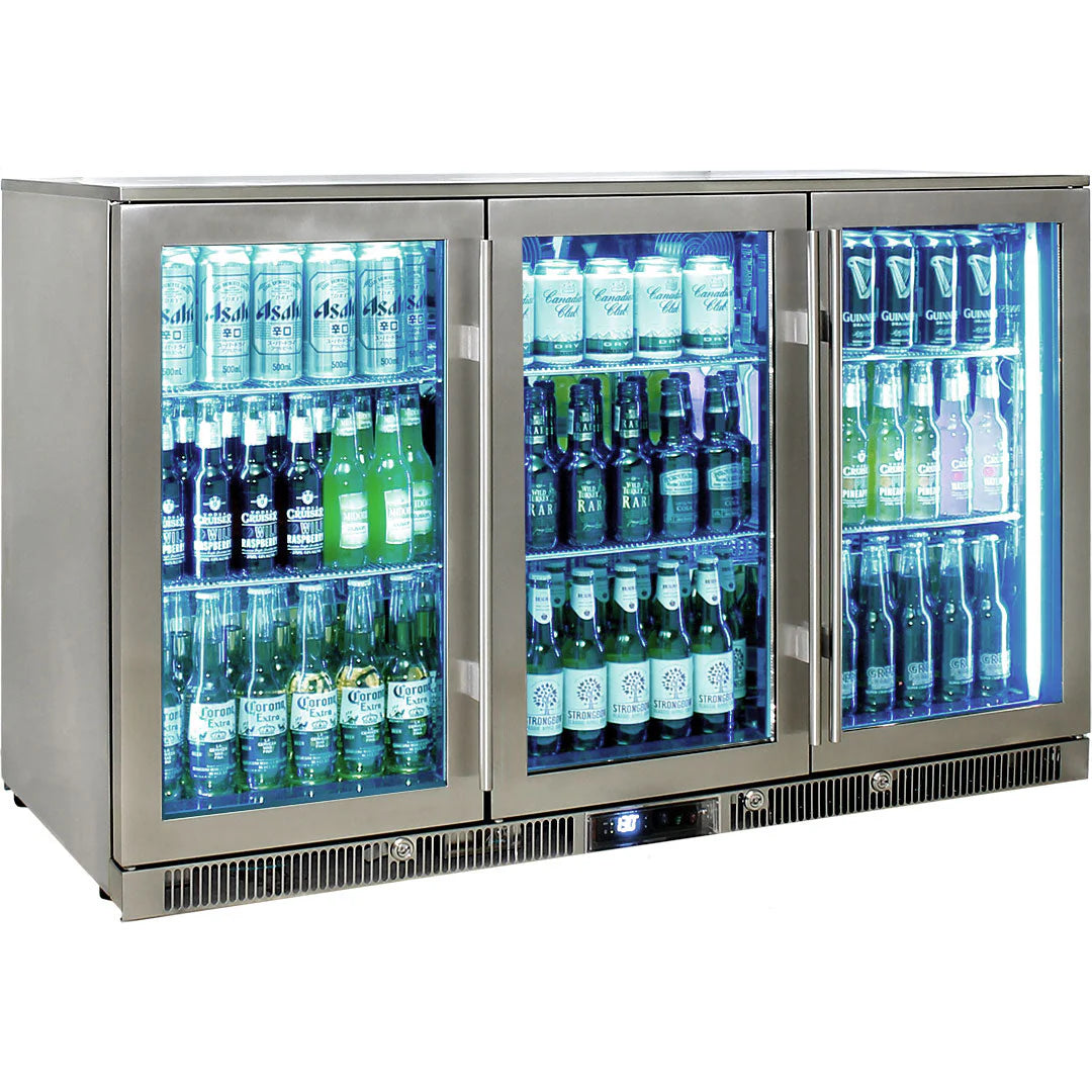 Rhino ENVY 3 Door Bar Fridge Coldest Beer 43ºC+ Best Alfresco 316 Marine Grade Stainless Quiet With No Condensation