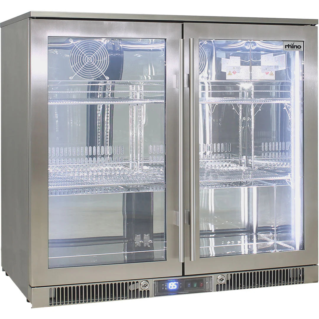 Outdoor Rhino ENVY Bar Fridge Coldest Beer 43ºC+ Best Alfresco 316 Marine Grade Stainless Quiet With No Condensation