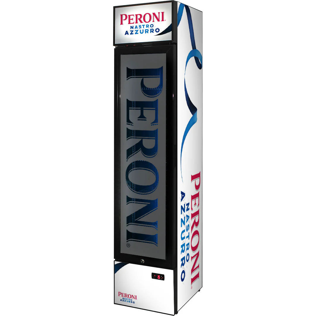 Peroni Branded Skinny Upright Bar Fridge