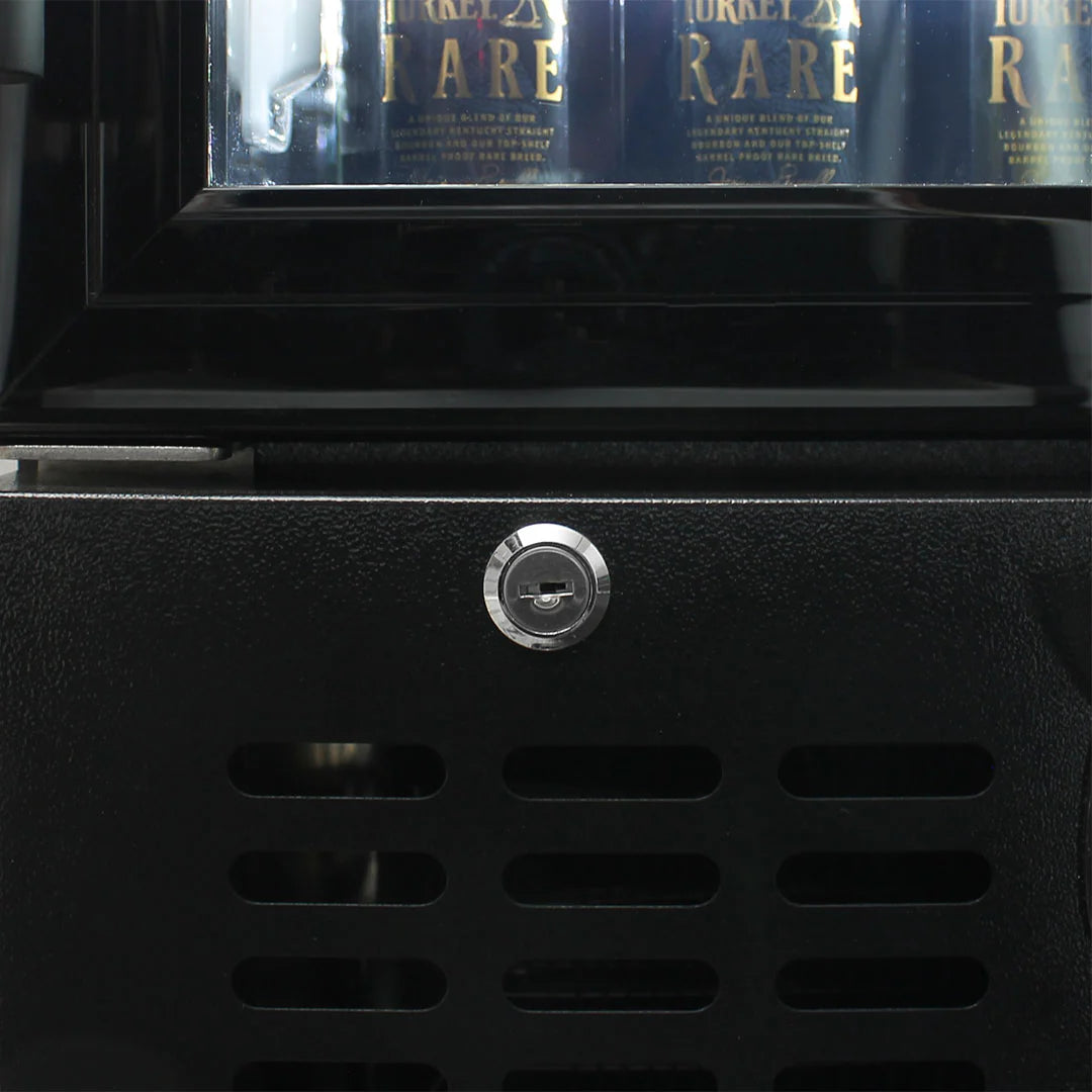 Rhino Black Commercial Upright Triple Glass Door Bar Fridge Ultra Energy Efficient Left Hinged - Model SGT1L-BS