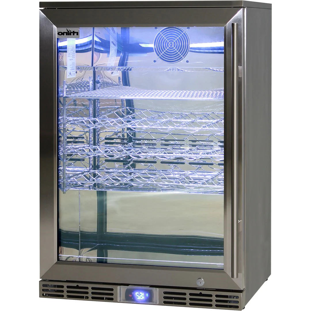 Rhino Alfresco Bar Fridge Glass Door Outdoor Rated 129L