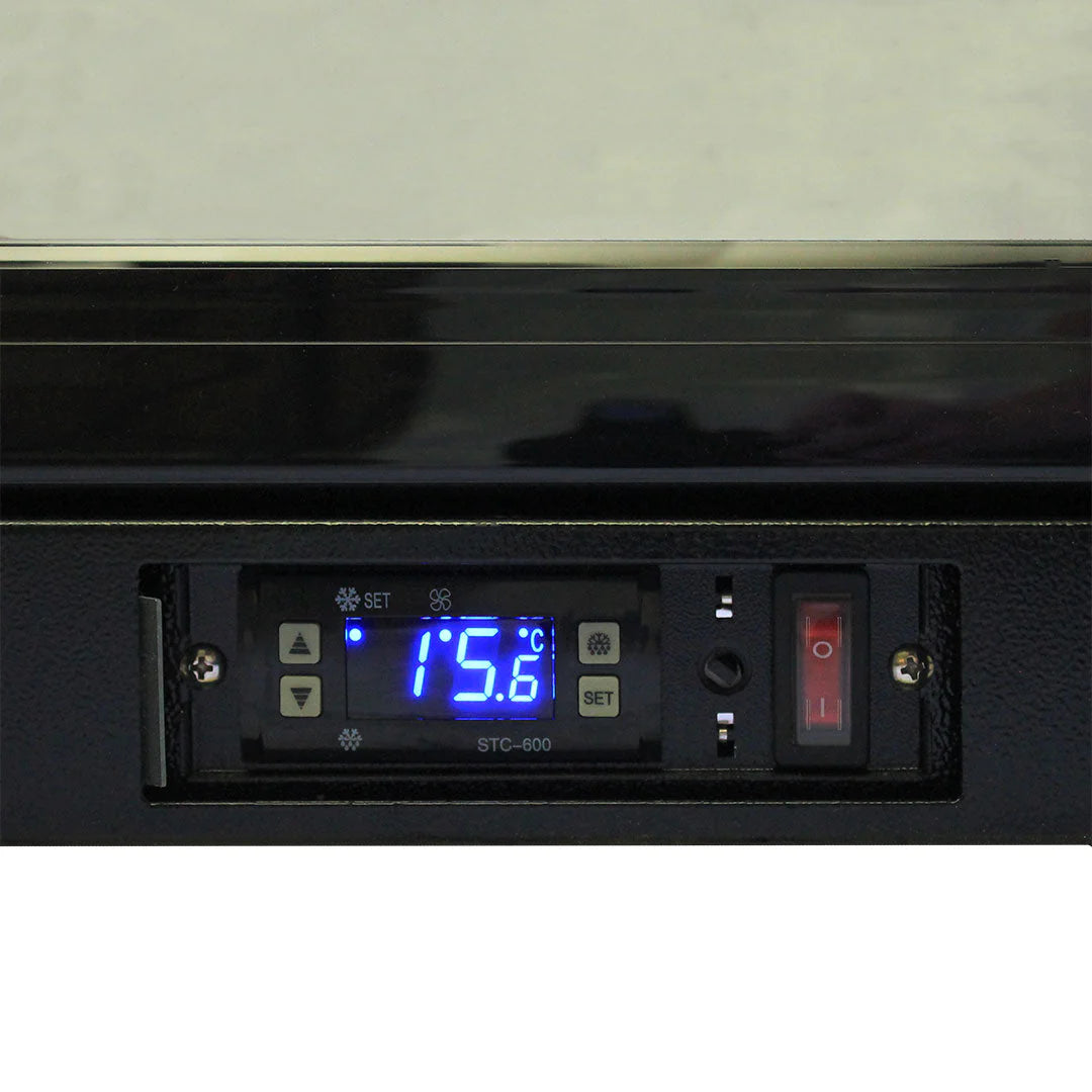 Rhino Night Club Commercial Multi Light Colored Black 1 Door Bar Fridge