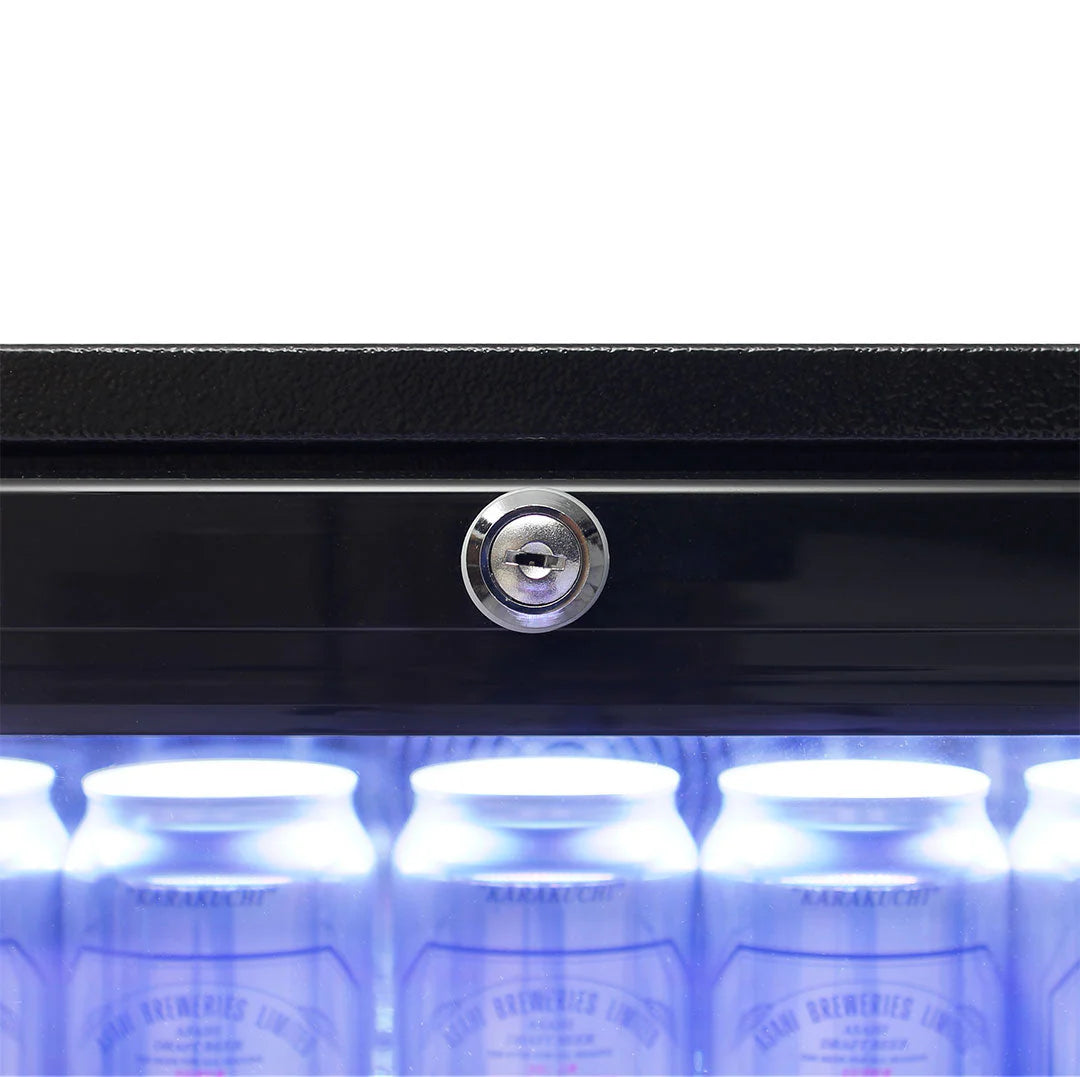 Rhino Night Club Commercial Multi Light Colored Black 1 Door Bar Fridge