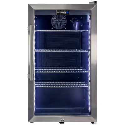 Ned Kelly Themed Alfresco Bar Fridge With Led Strip Lights. Lock and LOW E Glass