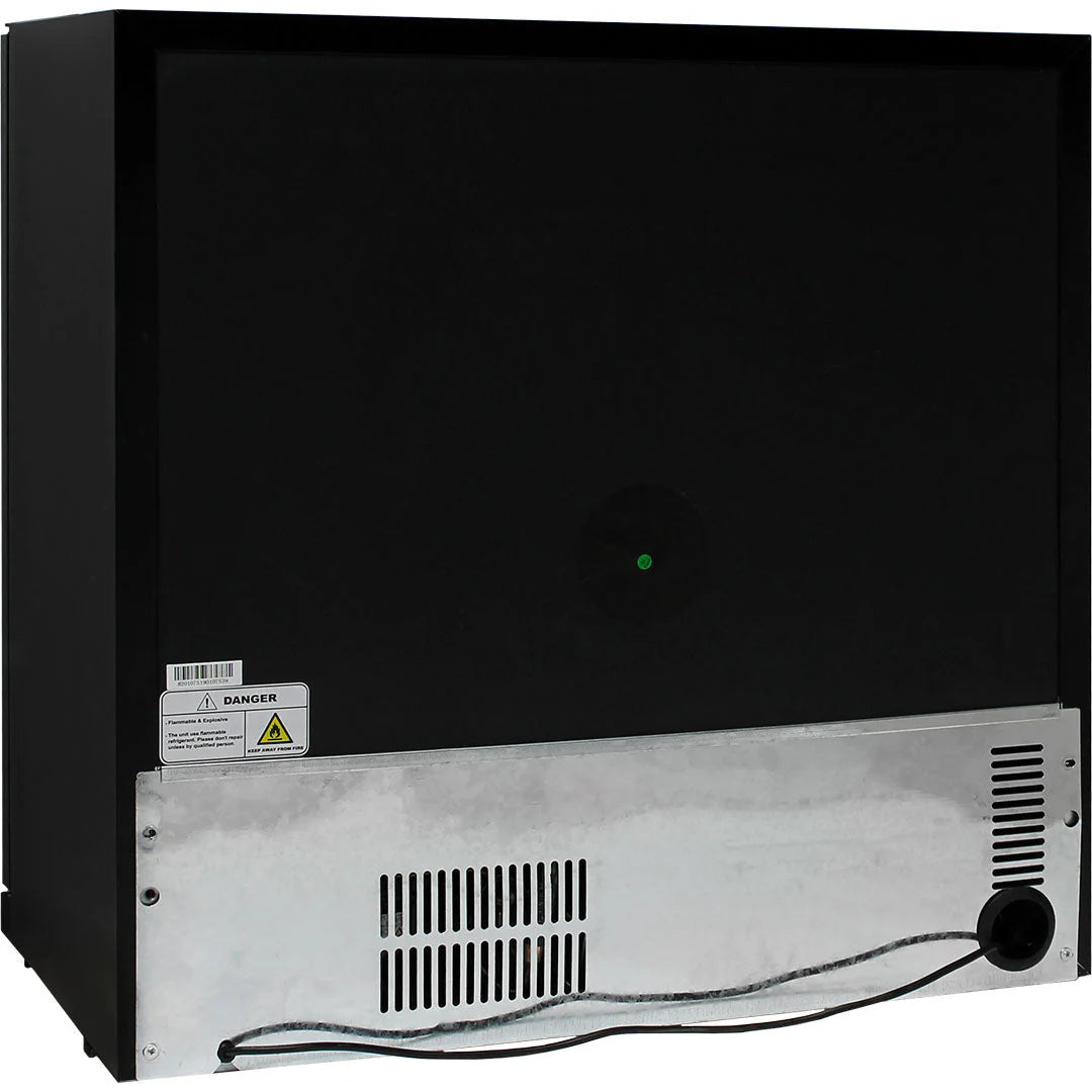 Schmick Black Bar Fridge 2 Door With Heated Glass and Triple Glazing Model SK190-B