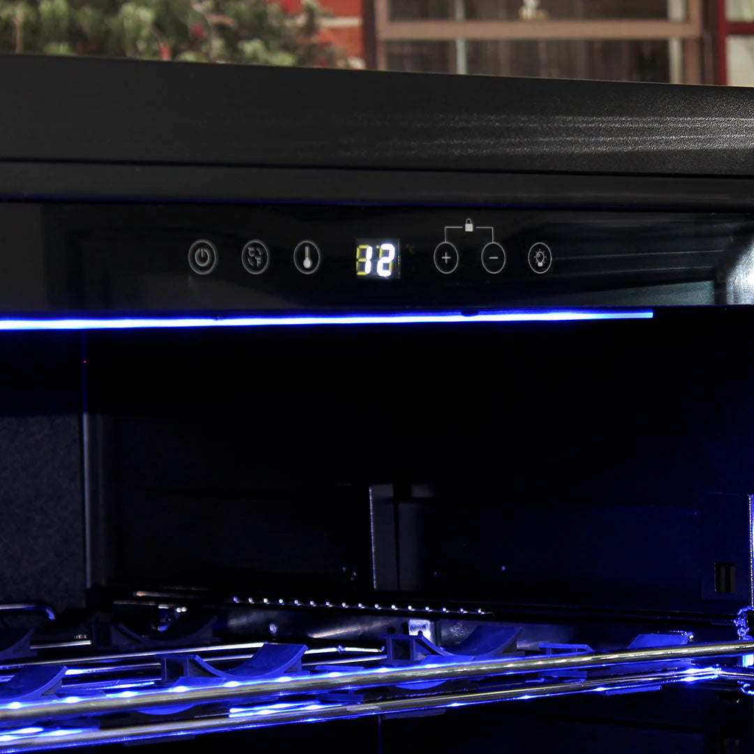 Schmick Black Upright Glass Door Drinks Refrigerator Model BD425RB-B Right Hinged (ON BACKORDER FOR LATE SEPT 2024)