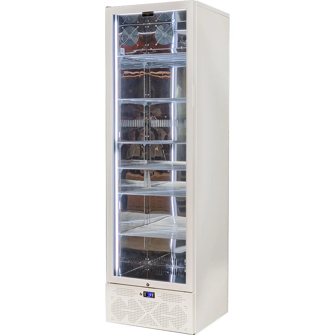Schmick Classy White Upright Heated Glass 1 Door Bar Fridge - Model SK422L-W-HD (ON BACK ORDER FOR LATE AUGUST 2024)