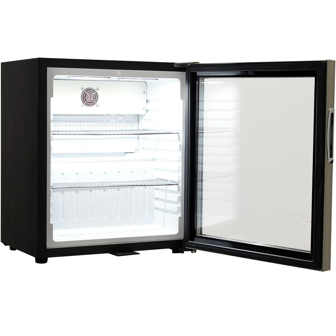 Schmick Glass Door Mini Bar Accommodation Fridge Quiet Running With Shallow Depth Model SK55-SS