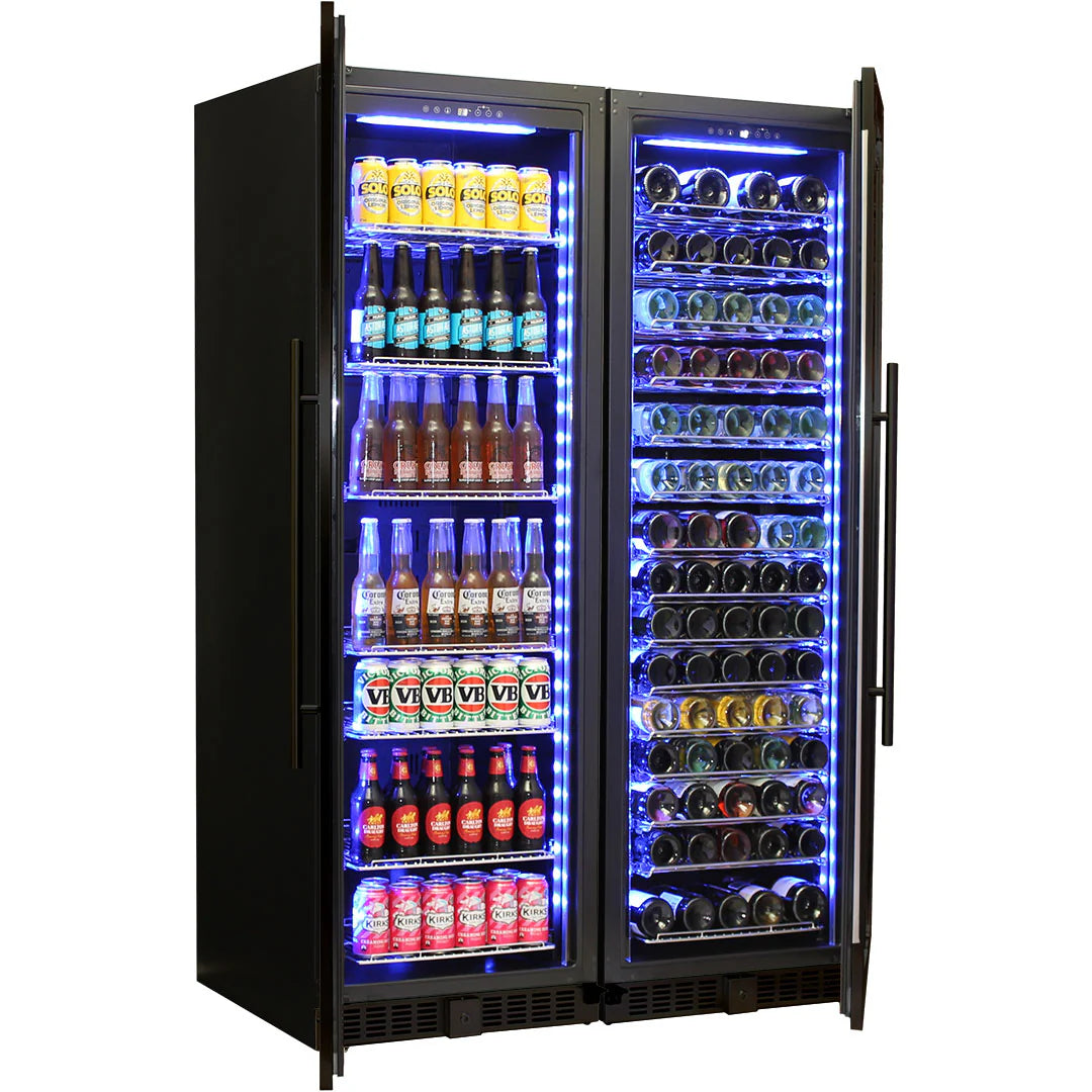 Schmick Matching Upright Glass Door Beer And Wine Refrigerator Combination Model BD425-Combo-B