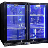 Schmick Twin Door Quiet Running Black Heated Glass Door Bar Fridge Model SK246-B-HD (ON BACKORDER FOR LATE JUNE)