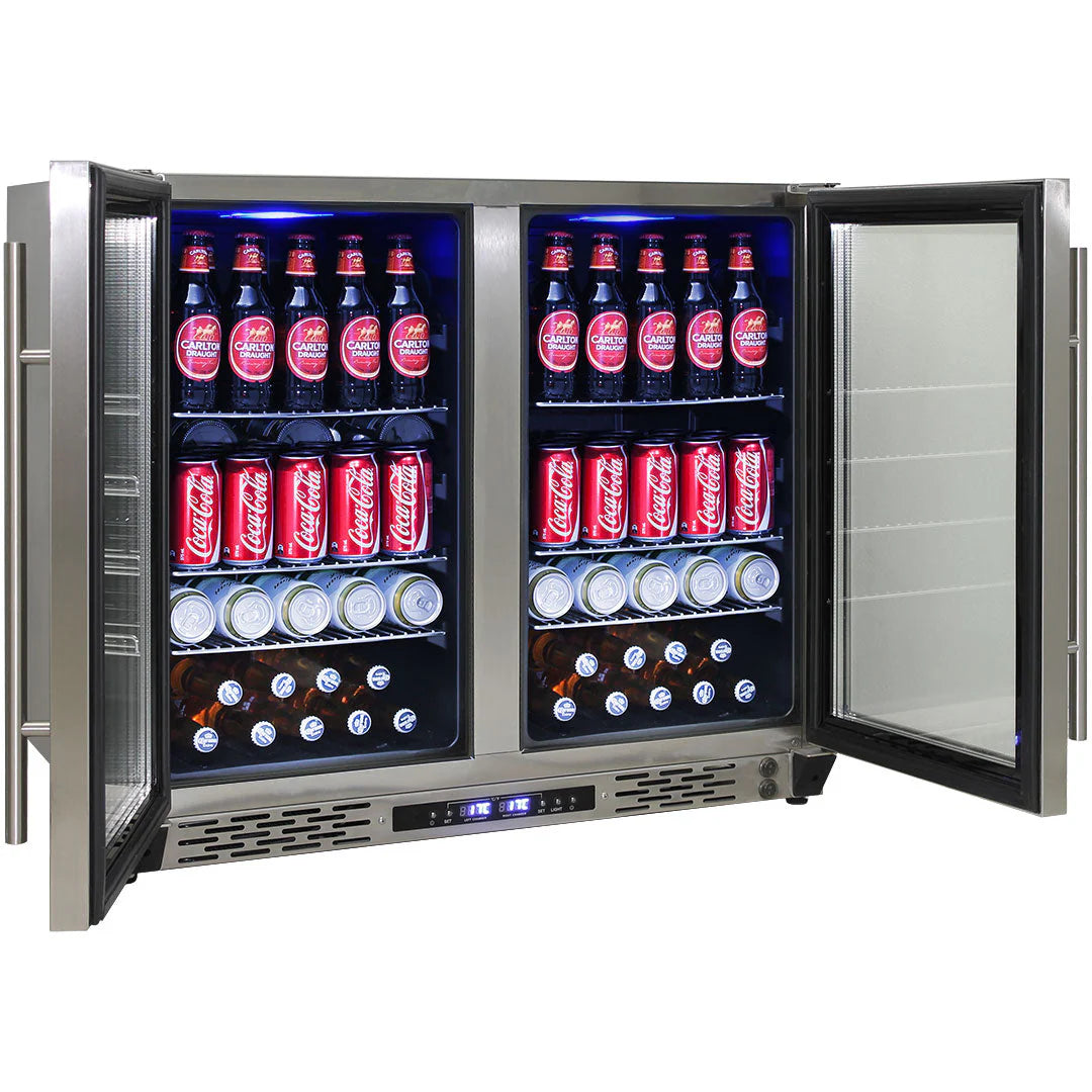 Schmick Twin Zone Alfresco Beer And Wine Bar Fridge Model JC190-SS 2 Yrs Parts/Labour