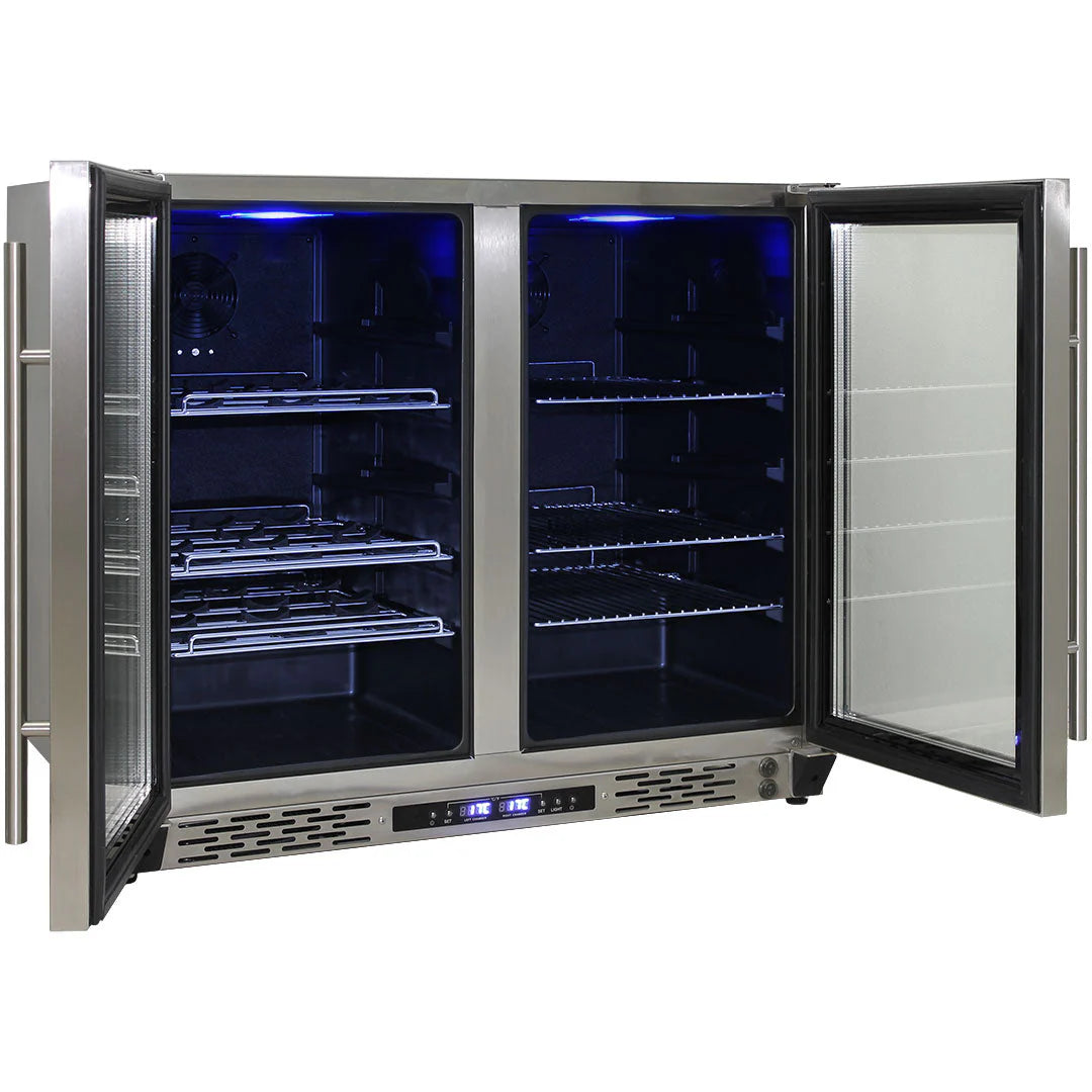 Schmick Twin Zone Alfresco Beer And Wine Bar Fridge Model JC190-SS 2 Yrs Parts/Labour