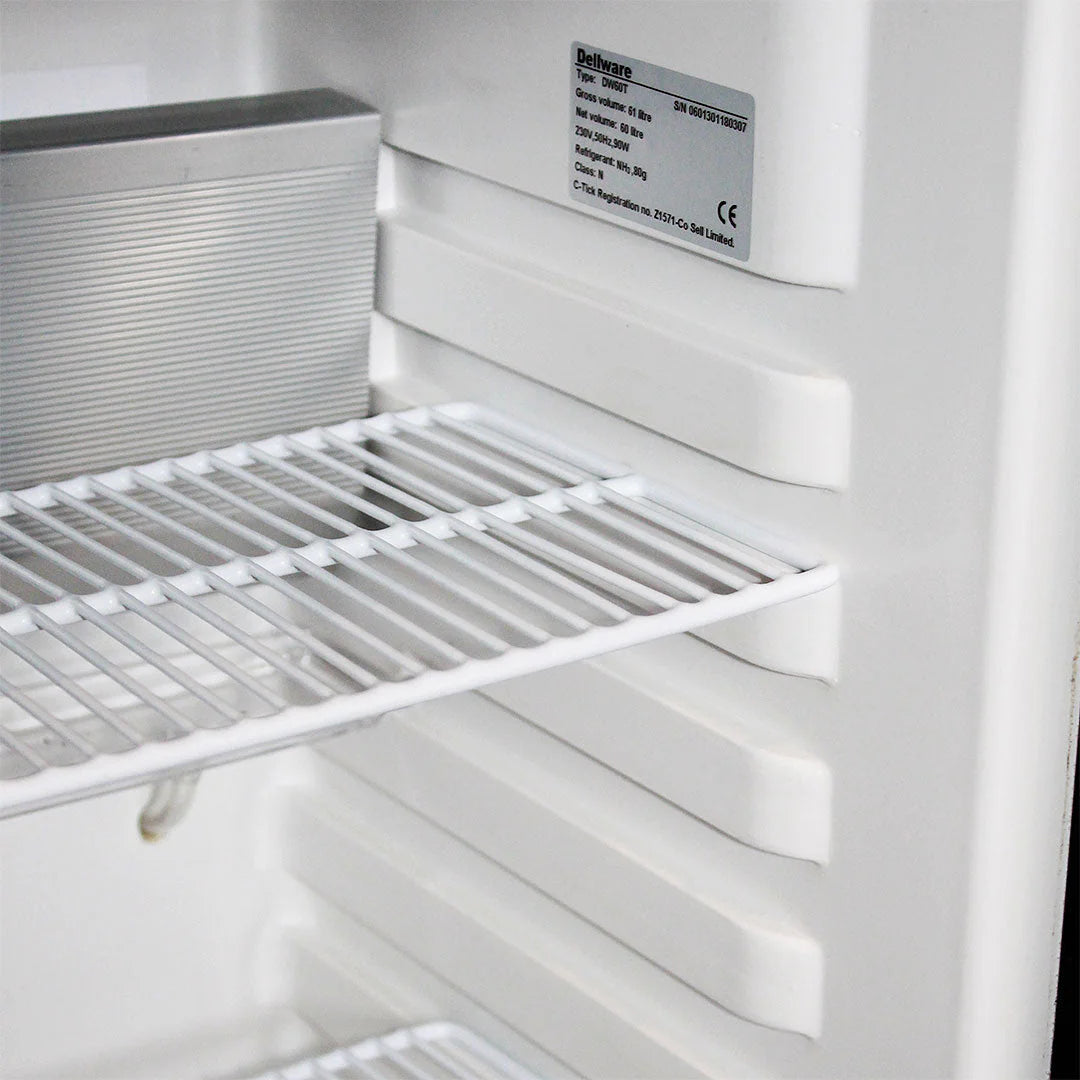 Silent 60 Litre Motel Quiet Mini Bar Fridge With Solid Door And Lock Change to Left Hinged (+$15.00) / Extend To 3 Yrs Replacement (+$69.00)