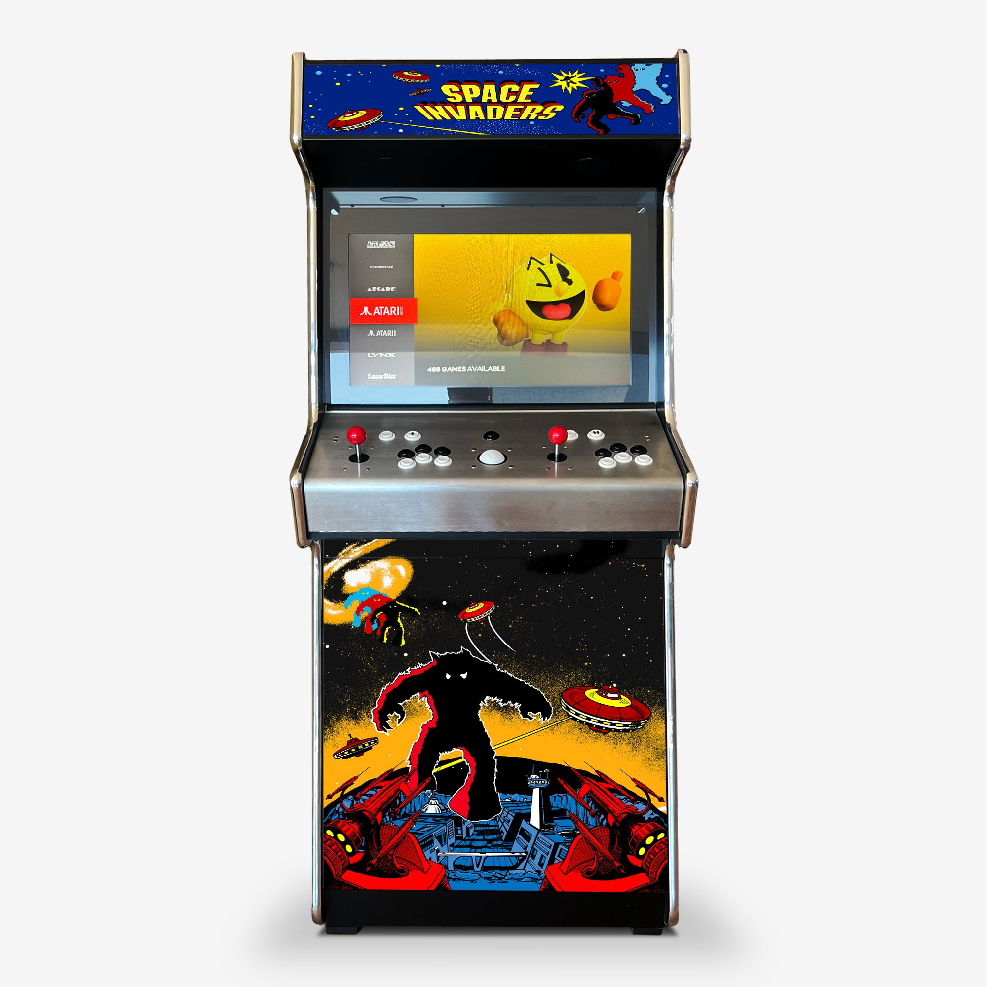 Retro Invaders Arcade Machine - Platinum