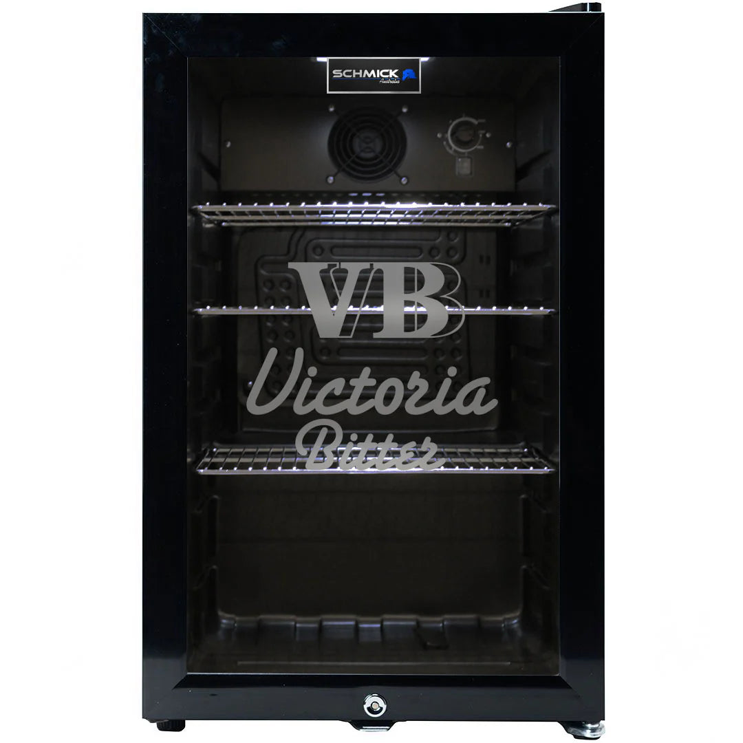 VB Original Branded Glass Door Bar Fridge With Cool Frosted Door Logo