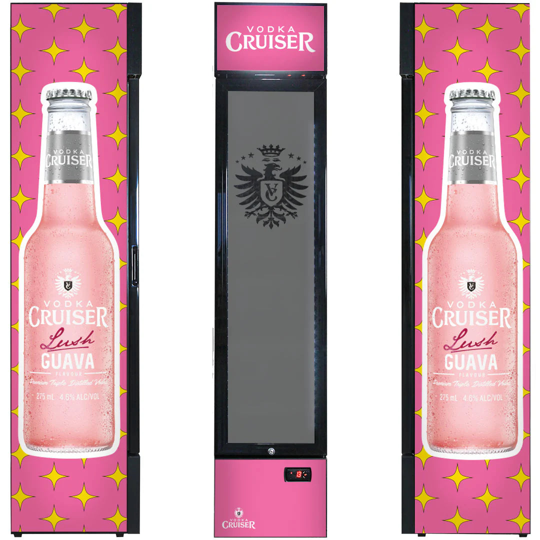 Vodka Cruiser Branded Skinny Upright Bar Fridge