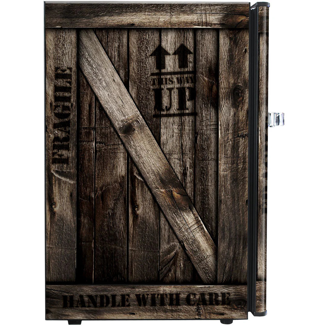 WOODEN CRATE Design Retro Mini Bar Fridge 70 Litre Schmick Brand With Opener