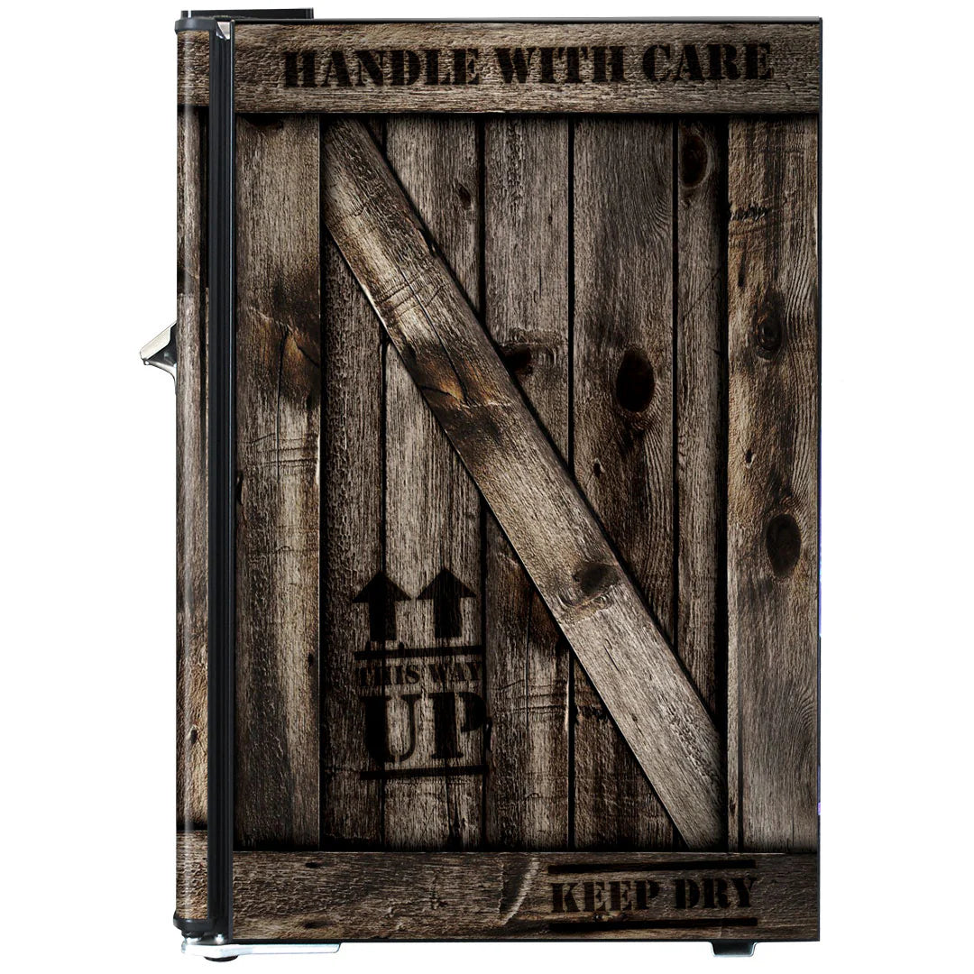 WOODEN CRATE Design Retro Mini Bar Fridge 70 Litre Schmick Brand With Opener