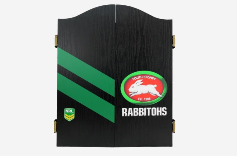 South Sydney Rabbitohs Dart Board and Cabinet Set