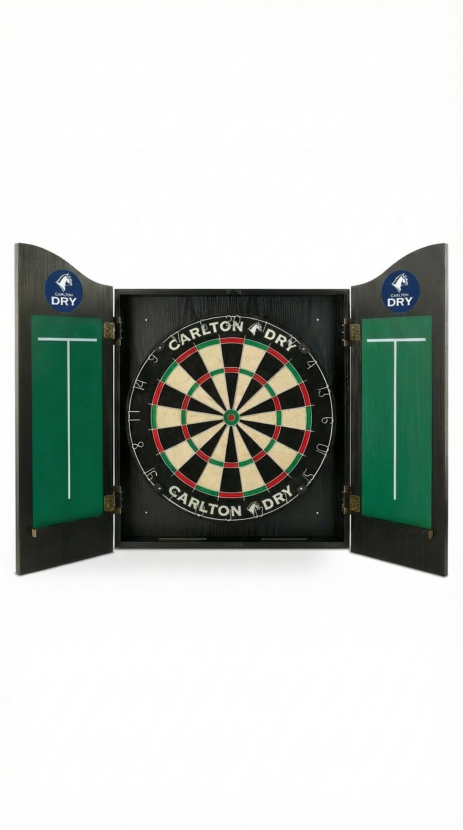 Carlton Dry Branded Dartboard with Cabinet (SHIPS IN 8 WEEKS)