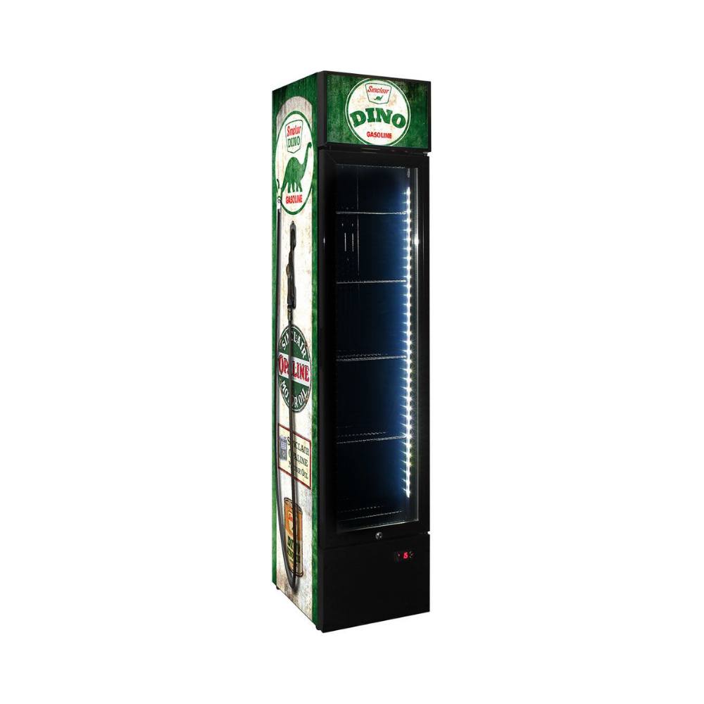 Dino - Fuel Pump Branded Skinny Upright Bar Fridge