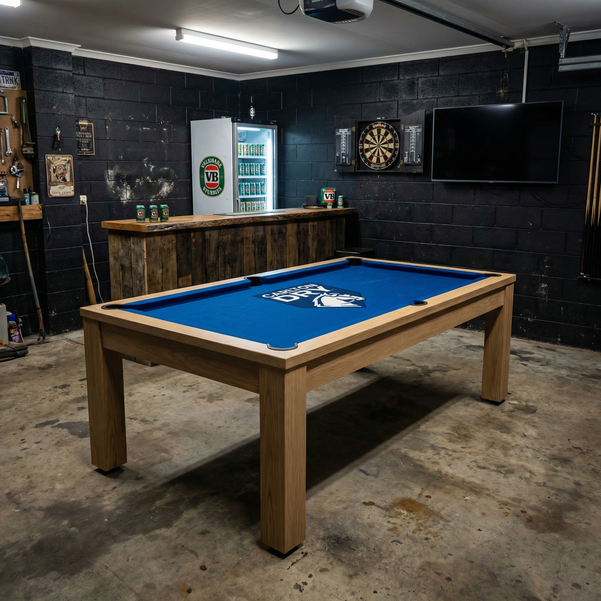 7ft pool table Carlton Dry branded Australia